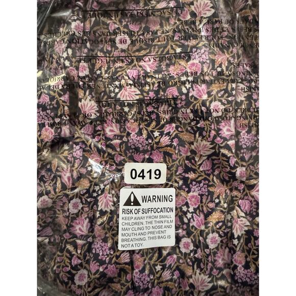 Old Navy Floral Cottagecore Prairie Milkmaid Boho Fairy Smocked Maxi Dress L - Picture 6 of 10